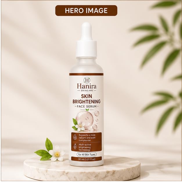 Hanira Skincare Skin Brightening Serum, 30ml | Lightweight Face Serum for Glowing, Even Tone & Radiant Skin | Daily Use for All Skin Types
