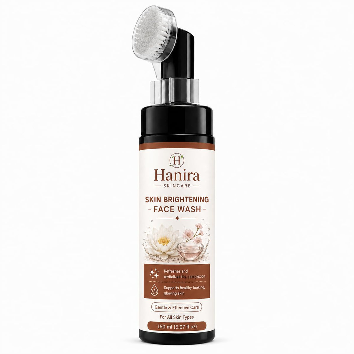Hanira Skincare Skin Brightening Face Wash for Men & Women | Helps Refresh Dull-Looking Skin & Support Brighter-Looking Complexion | Gentle Daily Facial Cleanser | All Skin Types | 150 ml