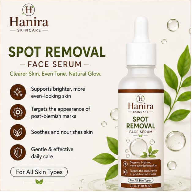 Hanira Skincare Spot Removal Serum, Treats Dark Spots & Pigmentation, 30ml (1.01 fl oz)