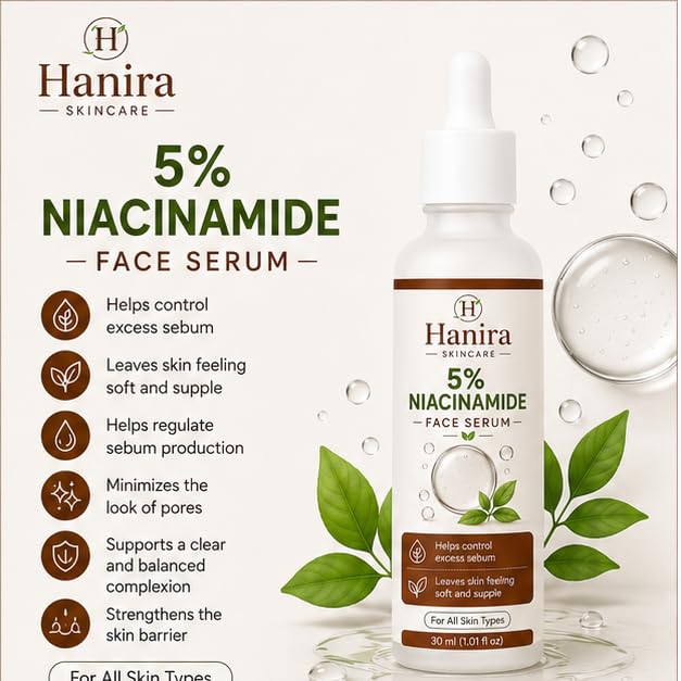 Hanira Skincare Niacinamide Serum, Reduces Blemishes and Acne Marks, 30 ml