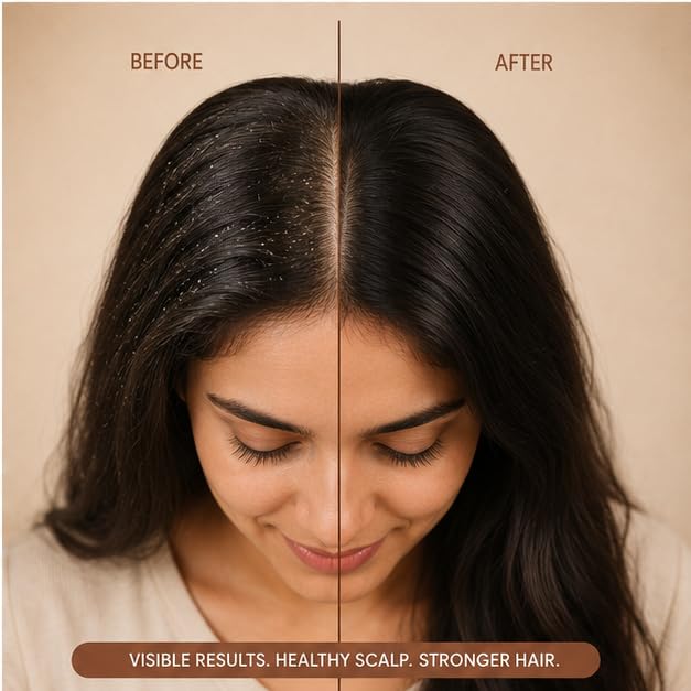 Hanira Anti Dandruff Shampoo for Men & Women, Helps Reduce Flakes, Cleanses Scalp, Soothes Dryness, Nourishes Hair, Gentle Daily Hair Care Formula, 200ml