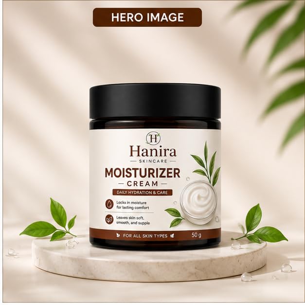 Hanira Cream for Skin Care, Moisturizing Face Cream for Smooth Looking Skin, Hydrating Formula for Daily PM Routine, Suitable for All Skin Types, 50g