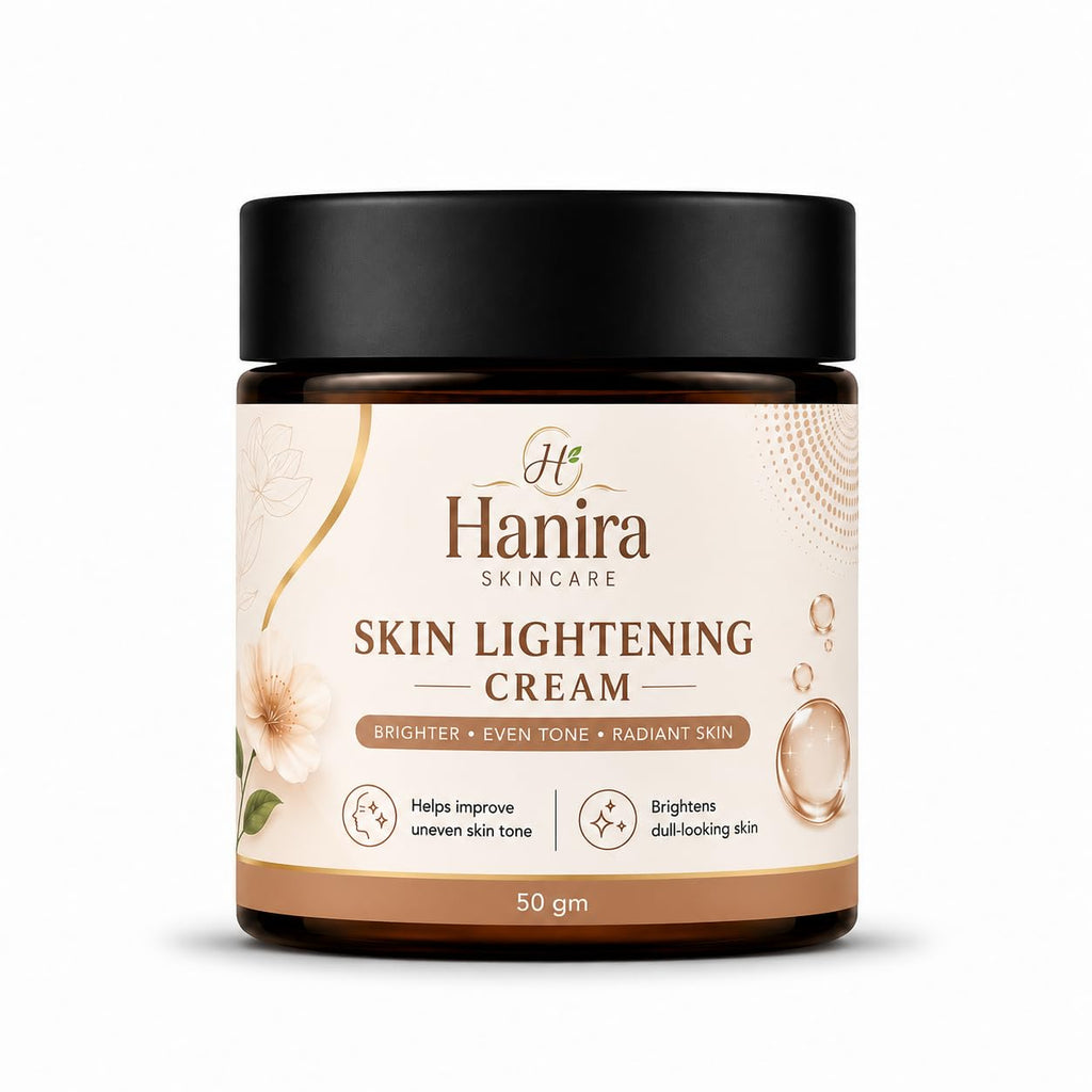 Hanira Skin Lightening Cream for Even Looking Skin Tone, Moisturizing Face Cream for Daily Skincare, Hydrating Formula for Soft and Smooth Looking Skin, 50g