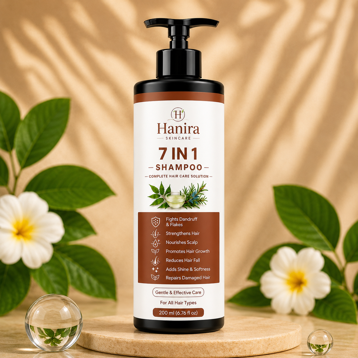 Hanira Skincare Hair Care Shampoo Collection | Anti Dandruff, Rosemary, Rice Water, Damage Repair & 7 in 1 Hair care| 200ml